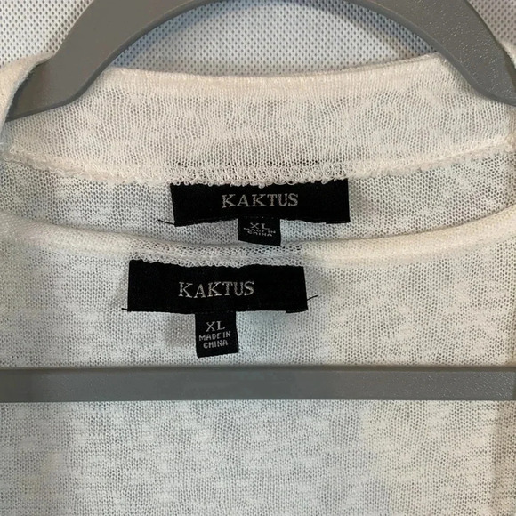 Beautiful KAKTUS lightweight 2pc TANK/CARDI set XL sweater KIMONO (B) - Picture 2 of 9